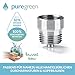 bluegreen (nun puregreen) Dusch-Wassersparer | Leichte Installation ohne Werkzeug | Passend nahezu alle Duscharmaturen & Duschköpfe | Bis zu 50% Wasser sparen mit blue green [chromfarben] - 3