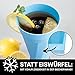 frats selbstkühlende Mehrwegbecher 3x blau & 3x pink (je 300ml) | Der Partybecher mit Kühlsystem – Kühlen ohne Eiswürfel, wiederverwendbar, stabil und belastbar | Für jede Party geeignet - 3