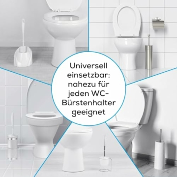 30x WC-Bürsten Pads,Reichen für ca. 30 Wochen Hygiene im Bad | Das Pad,das Sich um Abtropfendes Wasser der WC-Bürste kümmert | Hält den Bürsten-Behälter hygienisch Frisch - 5