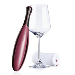 Brilamo Weinglaspolierer und Weinglas Poliertuch | Für fussel-, schlieren- und streifenfreie Reinigung von Weingläsern, Biertulpen etc. | Spülmaschinengeeignet - 1