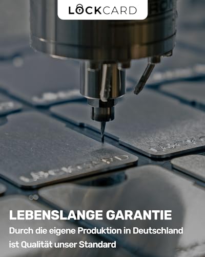 Lockcard Slim Wallet Classic | Flexibles Kartenetui für 15 Karten inkl. Bargeldfach | Kompakt & Leicht | RFID Schutz | Geldbörse Herren | Made in Germany - 5