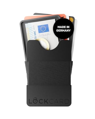 Lockcard Slim Wallet Classic | Flexibles Kartenetui für 15 Karten inkl. Bargeldfach | Kompakt & Leicht | RFID Schutz | Geldbörse Herren | Made in Germany - 1