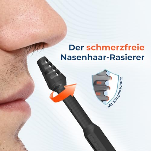 Silkslide Pro 2er-Set Nasenhaar-Rasierer | Sanft, sicher und gründlich Nasenhaare entfernen | Qualitätsklingen aus Solingen, hygienisch abwaschbar, keine Batterien [Nasierer-Made in Germany] - 2