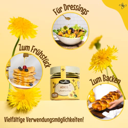 Vegablum Wonig Löwenzahn, Vegane Honig-Alternative, Bio & Vegan, Honigersatz (225g) - 3