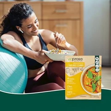 VEPROSA Bio-Saucenpulver gelbes Curry 4x50g | Vegane Protein Saucen mit über 30% Protein, perfekte Ergänzung zu vielen herzhaften Gerichten | 100% natürliche Zutaten, glutenfrei - 6
